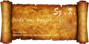 Szávai Kevin névjegykártya